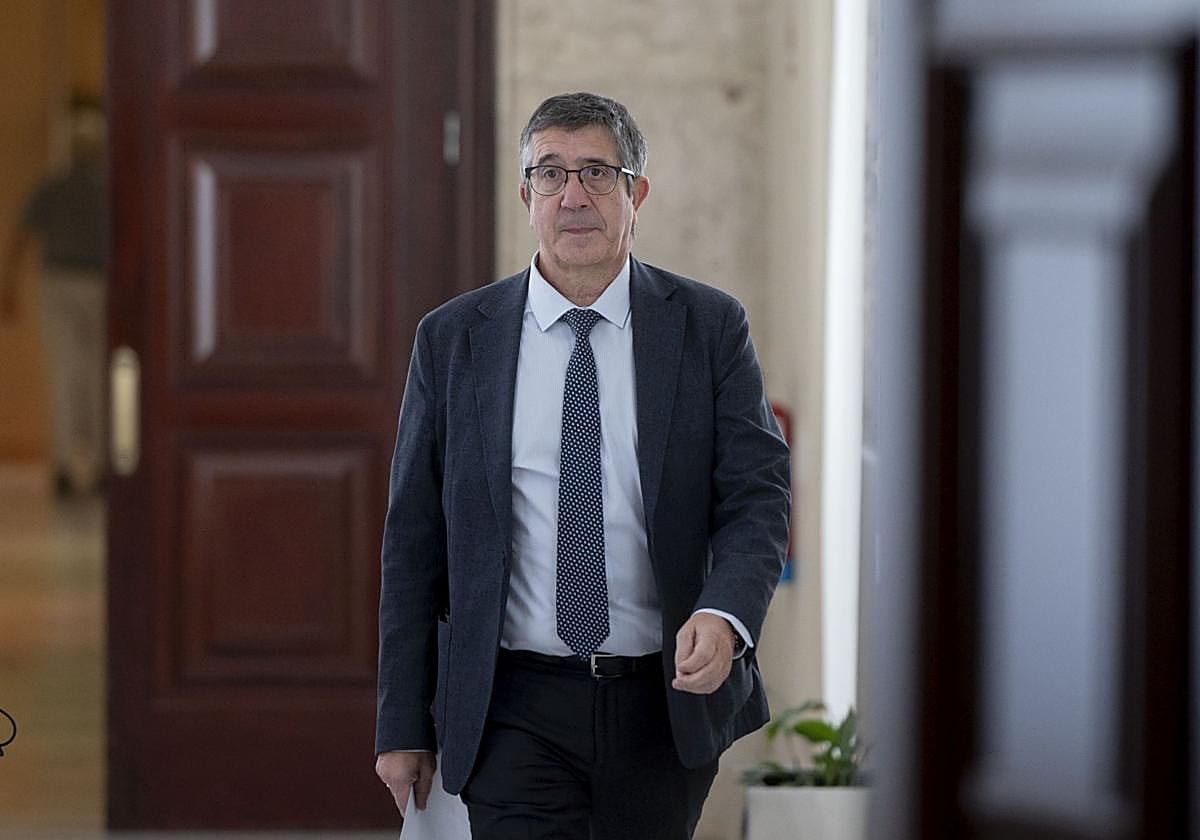 El portavoz del PSOE en el Congreso, Patxi López