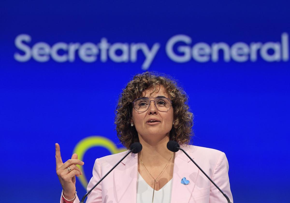 Dolors Montserrat, portavoz del PP en el Parlamento Europeo, durante el Congreso del PPE