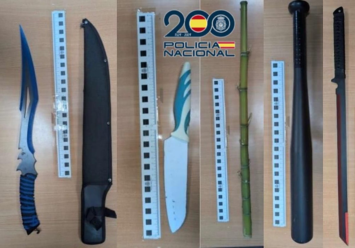 Armas intervenidas por Policía Nacional