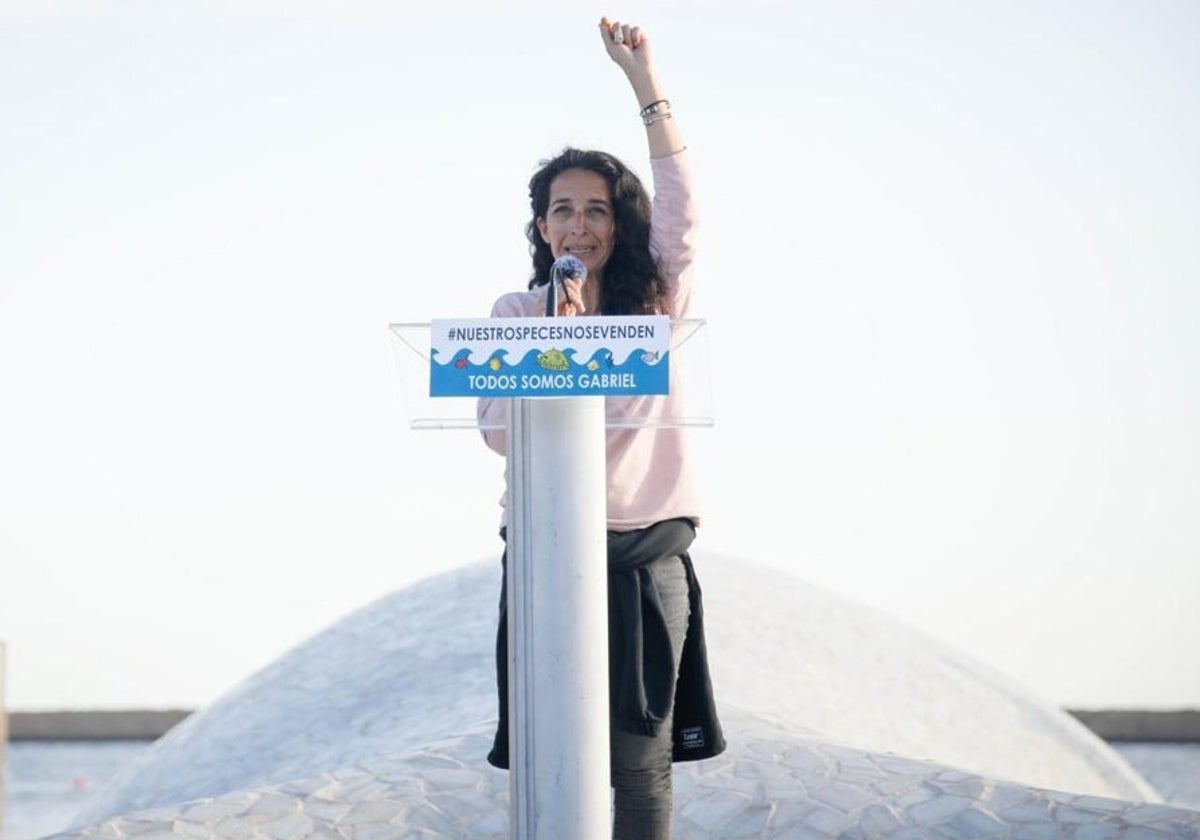 Patricia Ramírez en una imagen de archivo durante un acto reivindicativo en mayo de 2024 en Almería