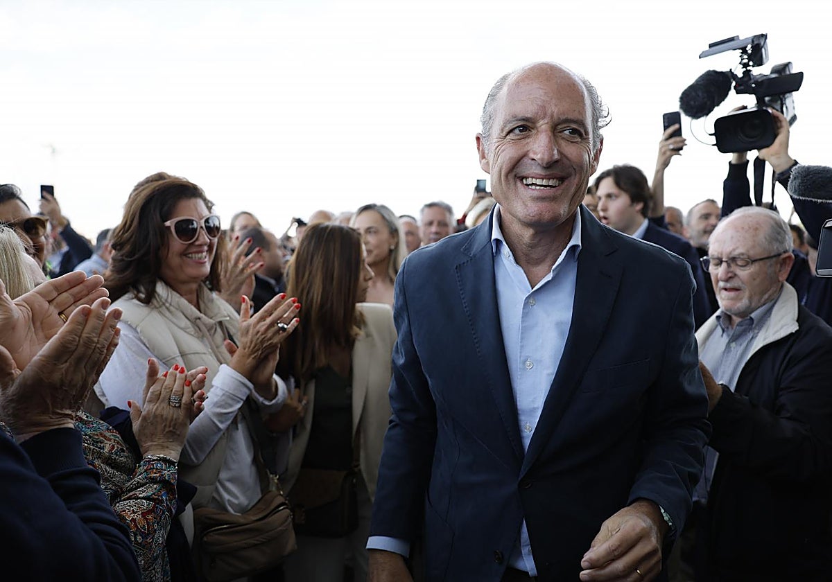 Imagen del expresidente de la Generalitat Valenciana y del PPCV Francisco Camps, este sábado en Valencia