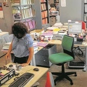 Interior de una oficina de Justicia en Andalucía