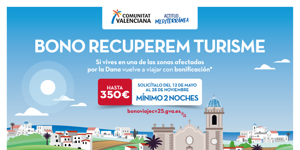 Bono Viaje Recuperem Turisme 2025 para afectados por la dana: fechas, inscripción y precios