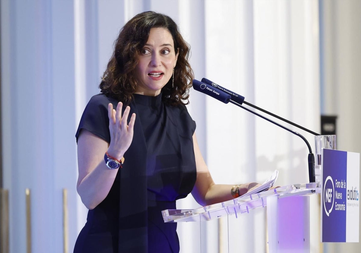 La presidenta de la Comunidad de Madrid, Isabel Díaz Ayuso