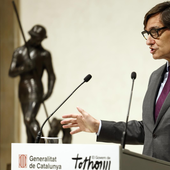 Salvador Illa, presidente de la Generalitat de Cataluña, la semana pasada en un acto institucional