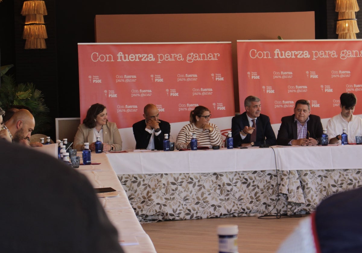Un momento de la reunión este lunes de la Comisión Ejecutiva Provincial del PSOE de Toledo