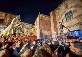 Histórico encuentro entre la Virgen del Carmen y Jesús Nazareno en Montoro