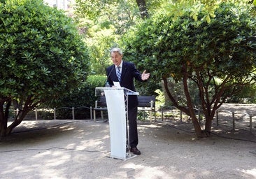 Artur Mas, este mediodía dando cuenta de la presentación de la querella