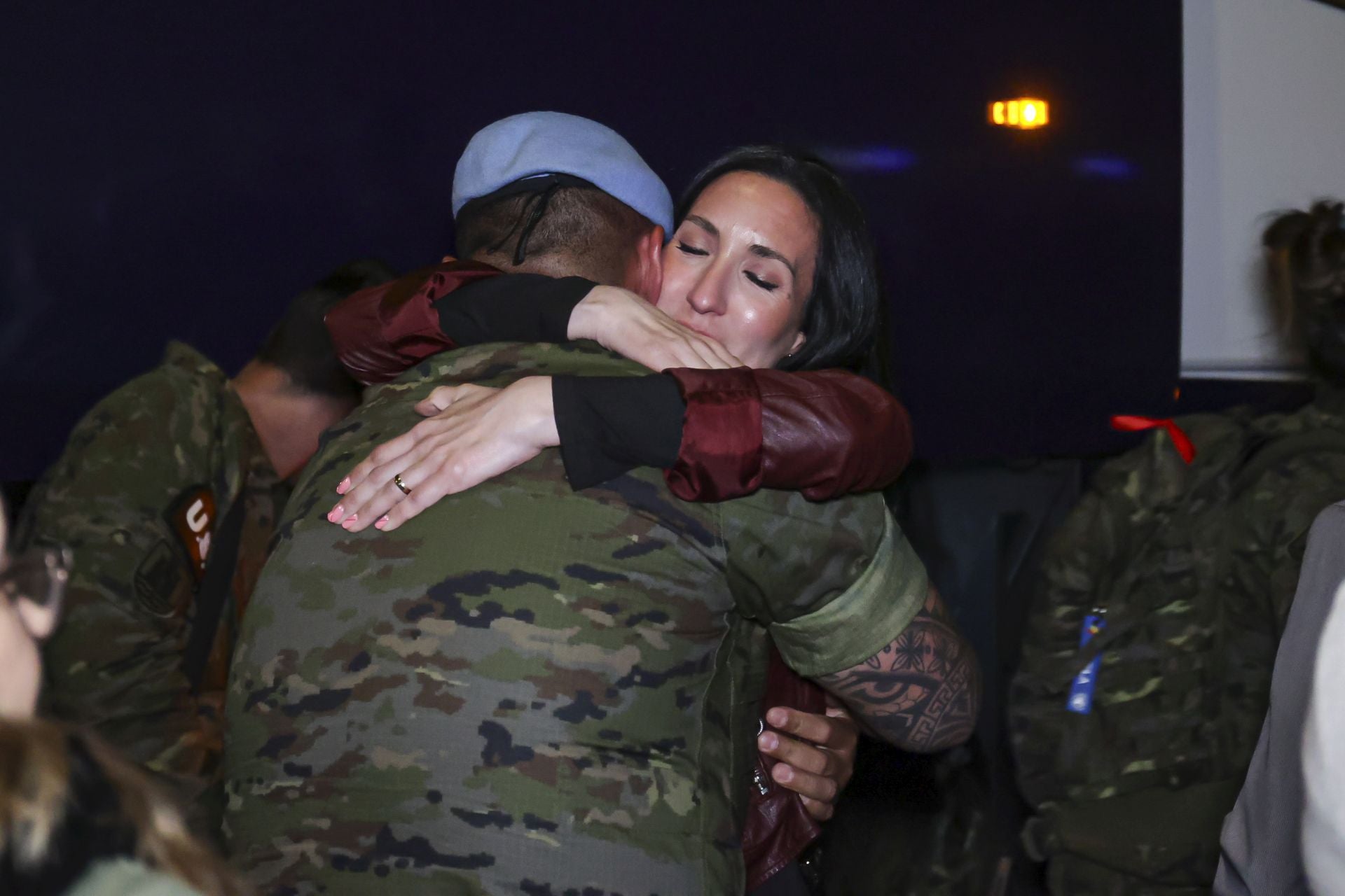 En imágenes, el emotivo regreso de El Líbano de los primeros militares de la BRI X de Córdoba