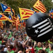 Un momento de la manifestación independentista de la última Diada