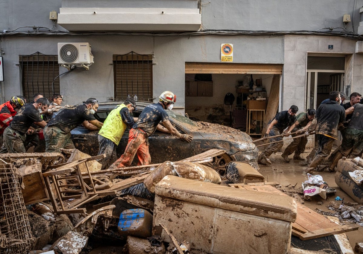 Imagen de la devastación tras la dana en la localidad valenciana de Catarroja