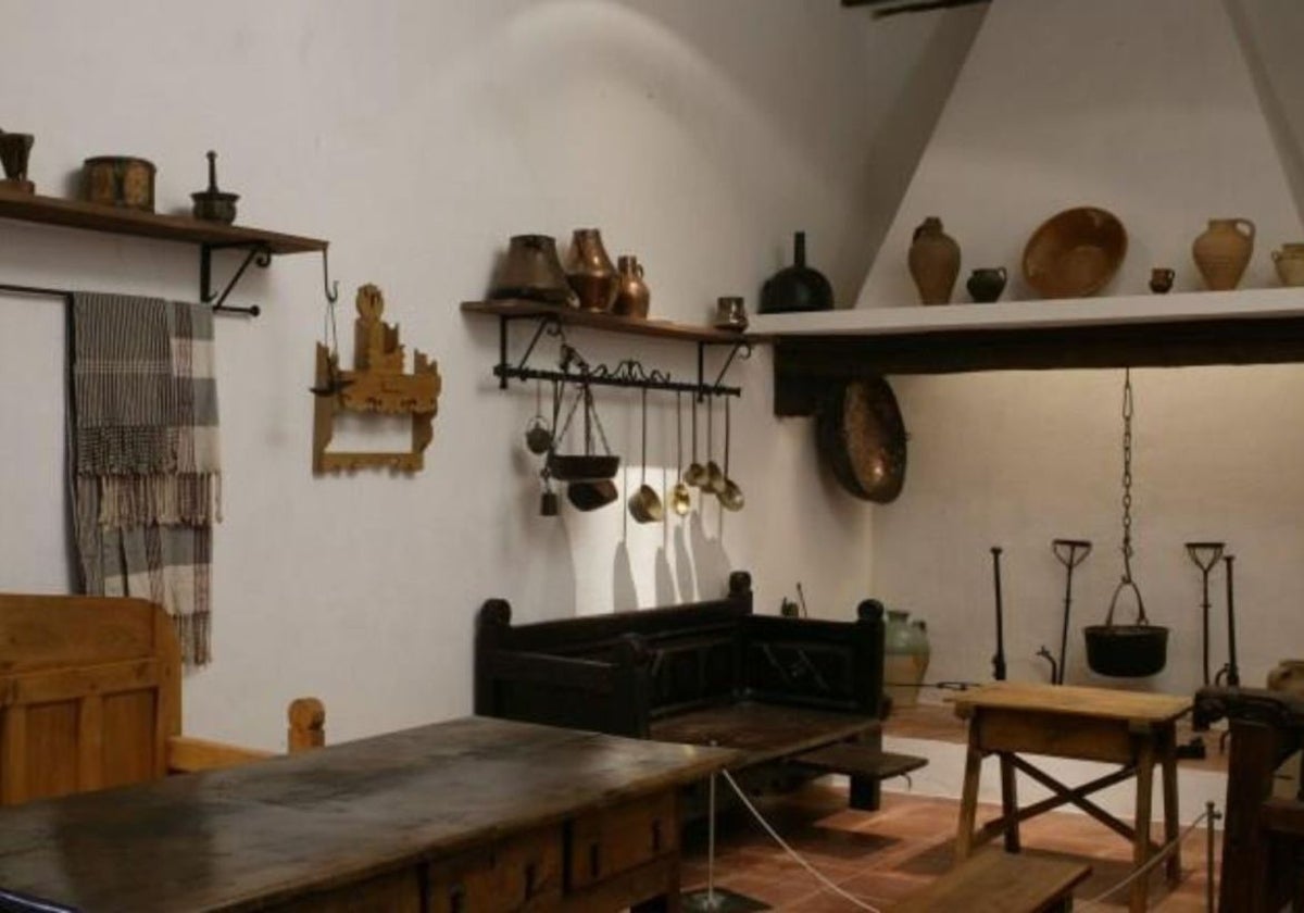 La cocina en la Casa de Dulcinea, emplazada en la localidad de El Toboso