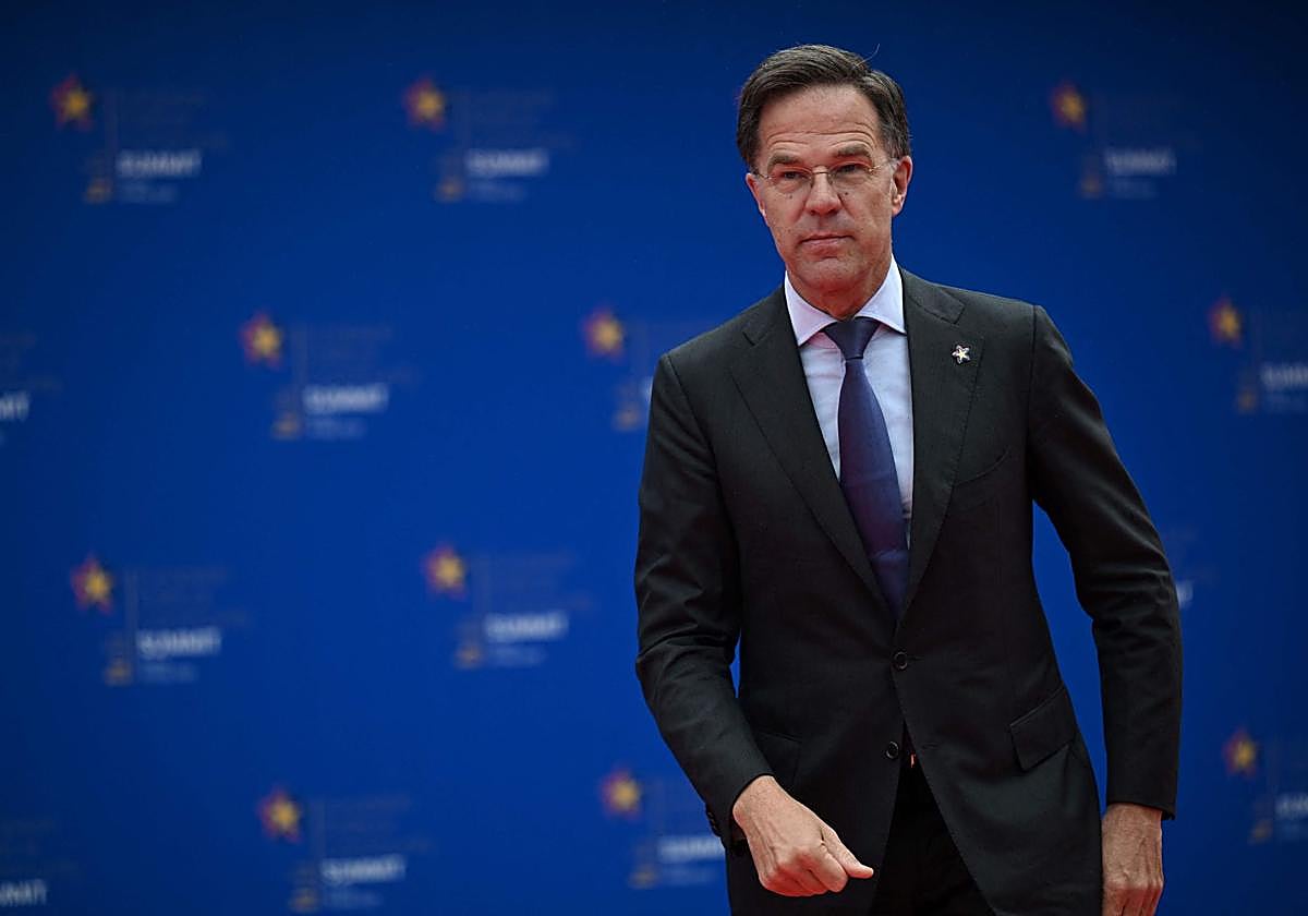 Mark Rutte, este viernes en Tirana (Albania)