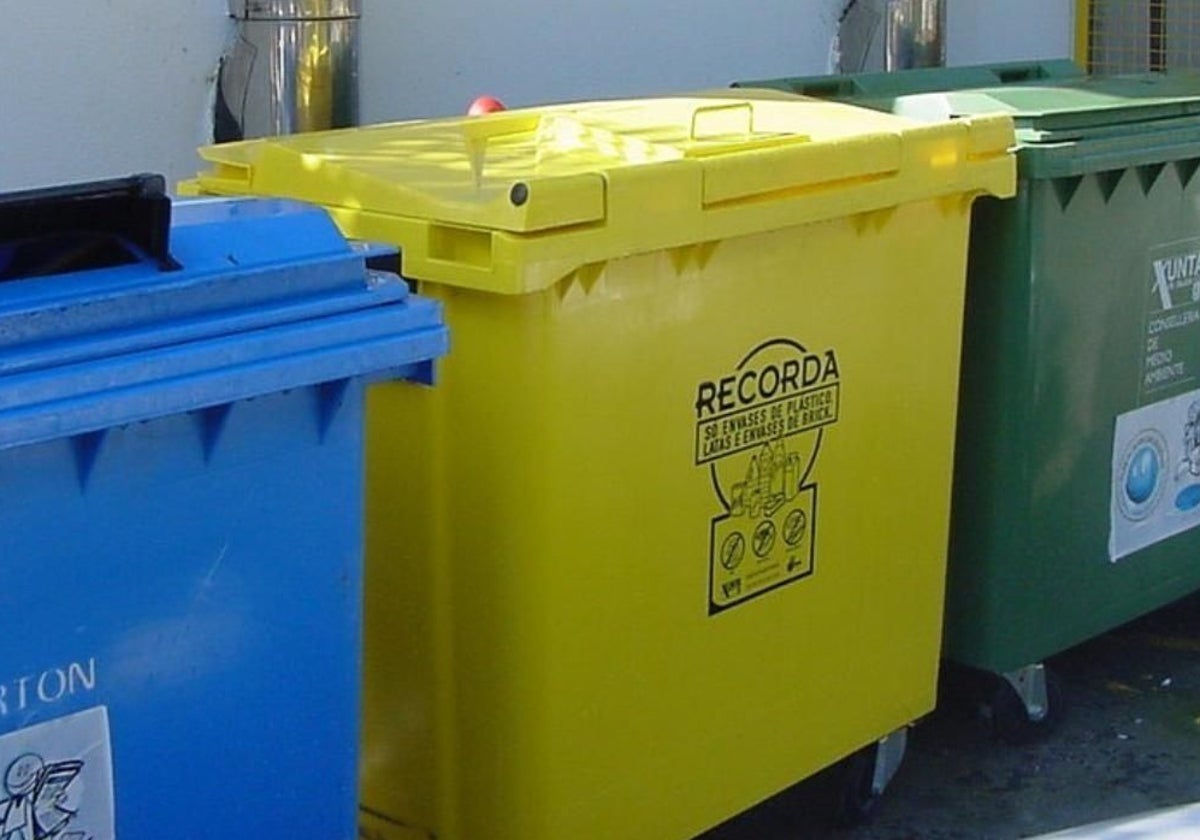 Contenedores de reciclaje en Santiago de Compostela