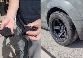 Quemar rueda con 800 caballos de potencia hasta convertir el neumático en «meteoritos»