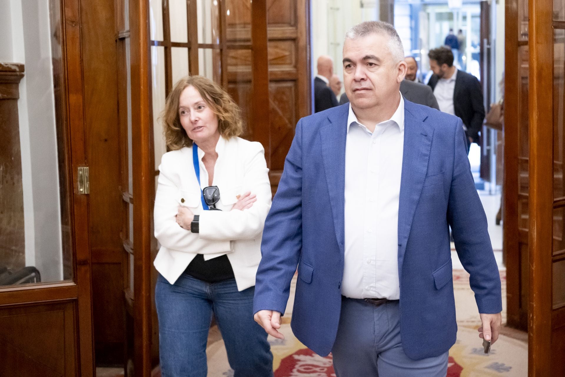 Santos Cerdán, secretario de Organización del PSOE, en el Congreso