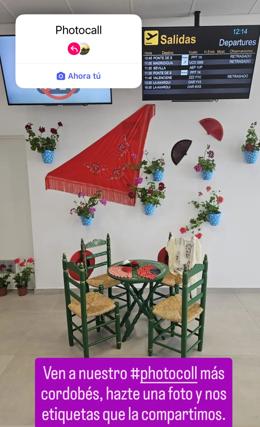 El photocall del Aeropuerto de Córdoba