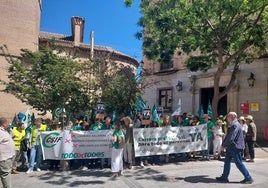 Protesta sindical por la política de recortes de plantillas del Secam