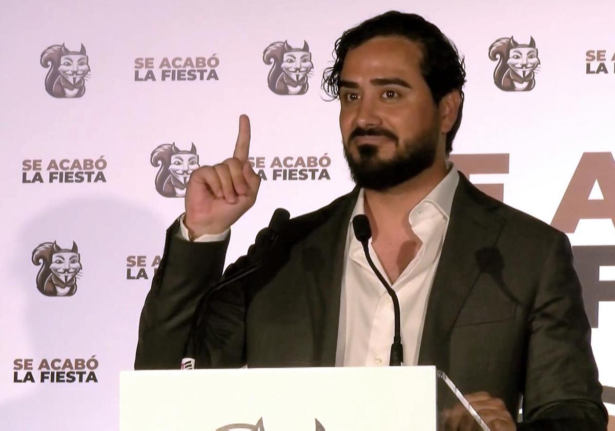 El líder de la agrupación de electores Se Acabó la Fiesta, Luis Alvise Pérez, en una imagen de archivo