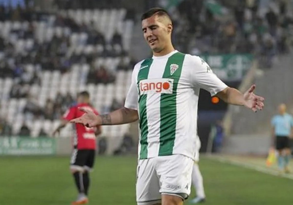 El delantero Sergi Guardiola en su etapa en el Córdoba CF