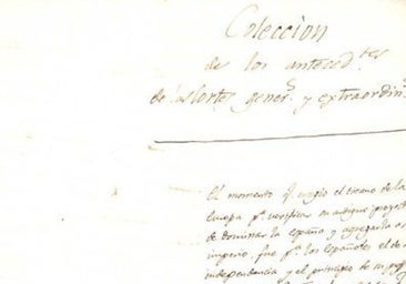 El manuscrito de Móstoles de 1808 que rescataron unos obreros
