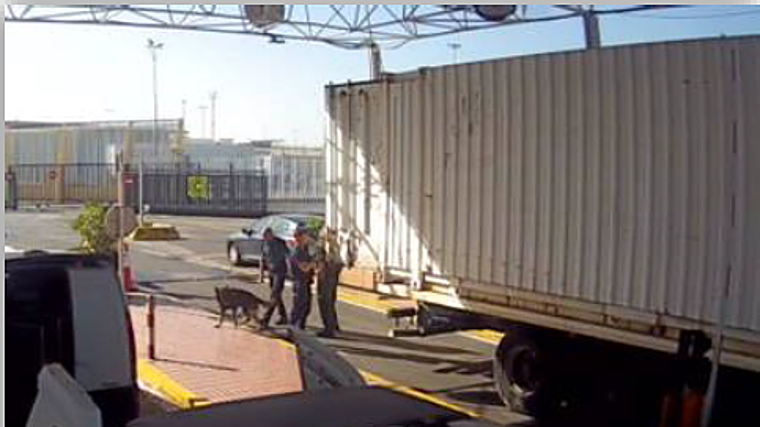 Los llamados Mecánicos, en un control en el puerto de Ceuta