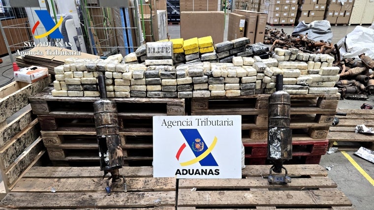 El alijo intervenido de cocaína