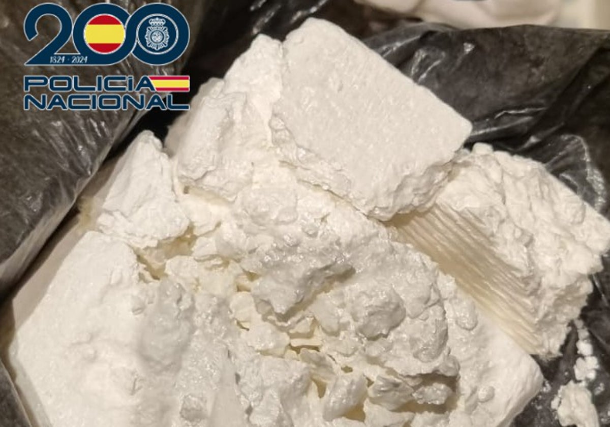 Imagen de la cocaína incautada al grupo criminal