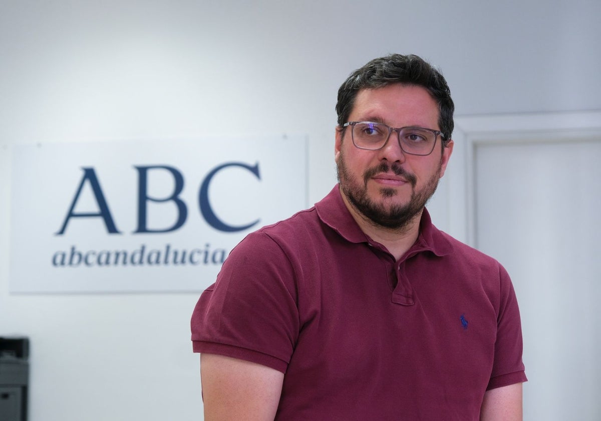 Juan José Madueño en la redacción de ABC en Málaga