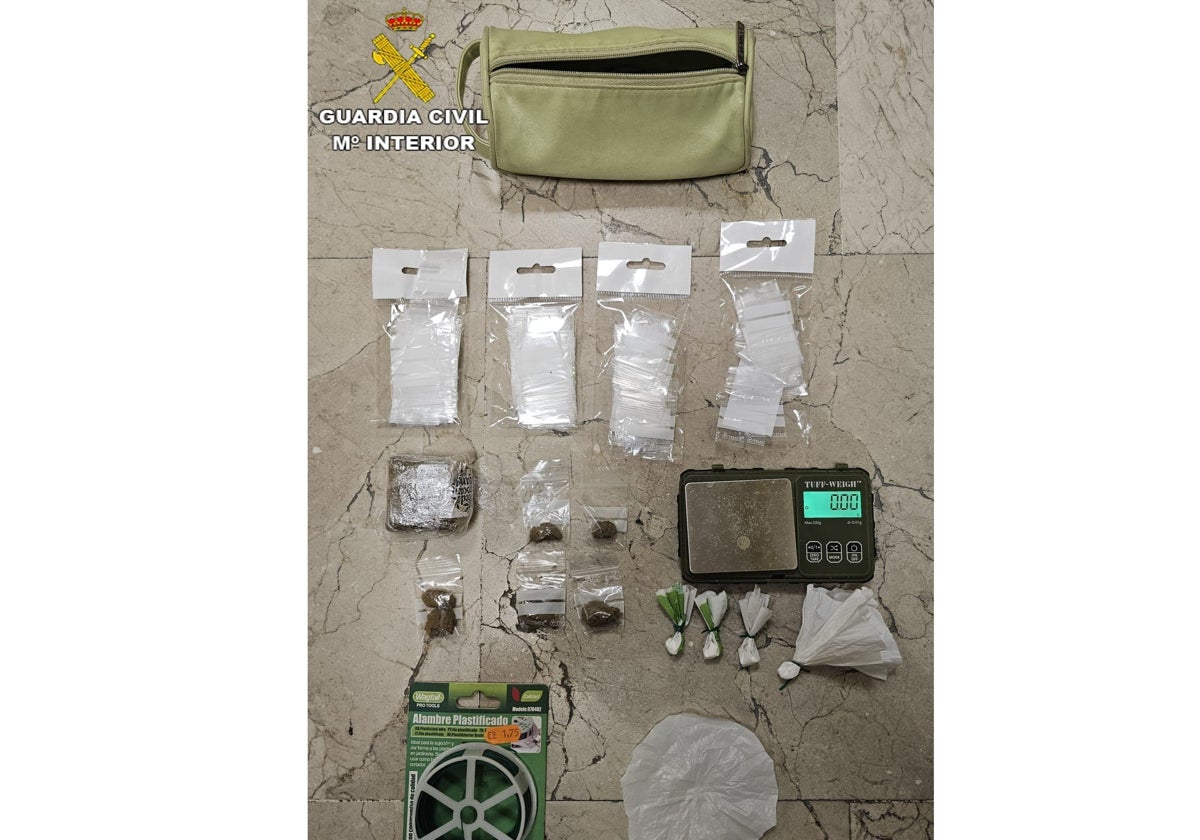 Droga y material para envasado de las sustancias