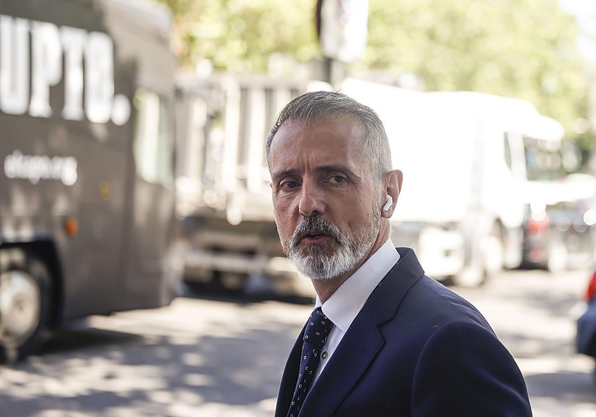 El presidente ejecutivo de Telefónica y expresidente de Indra, Marc Murtra a su llegada este miércoles a los Juzgados de Plaza Castilla, Madrid