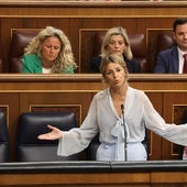 La vicepresidenta Yolanda Díaz, protagonista de la sesión de control por las ausencias de Pedro Sánchez y María Jesús Montero