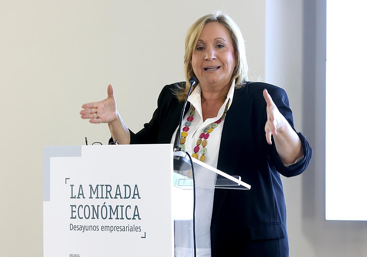 La viceconsejera de Agricultura, este miércoles durante su participación en la Mirada Econoómica