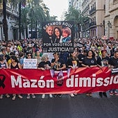 Una séptima manifestación vuelve a exigir la dimisión de Mazón por la dana con menos participación