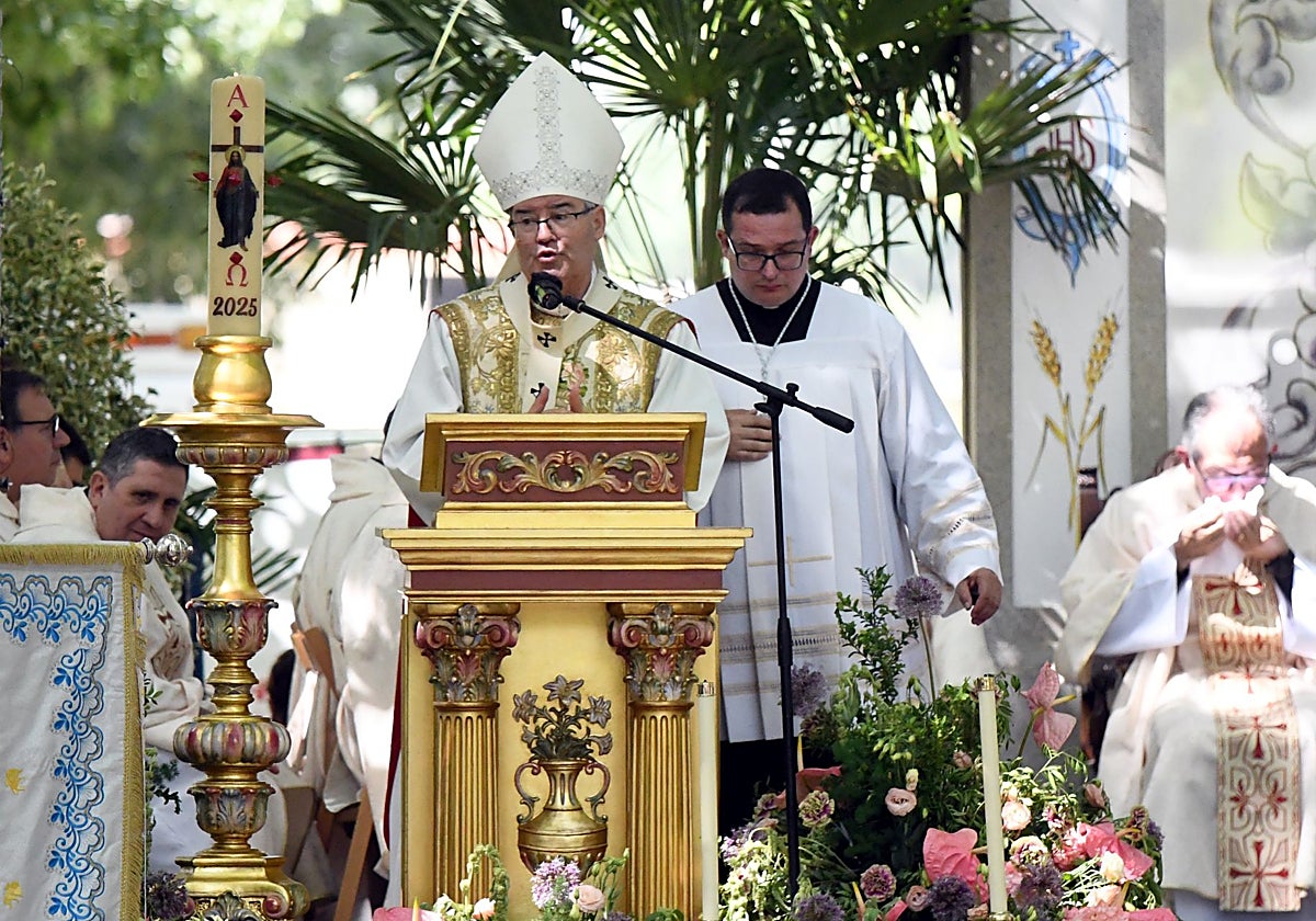 El arzobispo de Toledo, Francisco Cerro Chaves, durante la homilía de clausura del curso pastoral