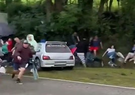 Un coche se sale de la pista en el Rallye de Hoznayo y atropella a ocho espectadores
