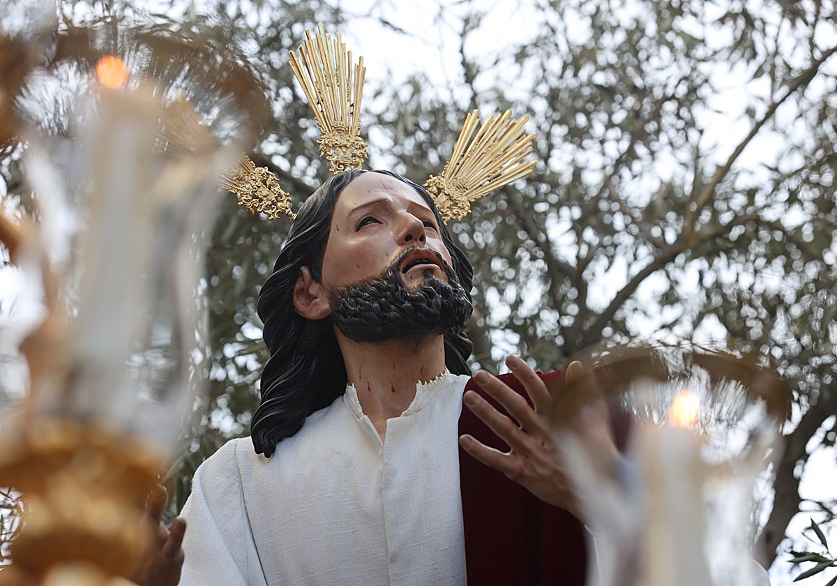 El Señor de la Oración en el Huerto, en la procesión del Domingo de Ramos de 2025
