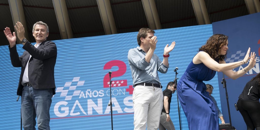 Feijóo y ayuso piden un «gran grito libre» en madrid el día 8 frente a la «mafia»