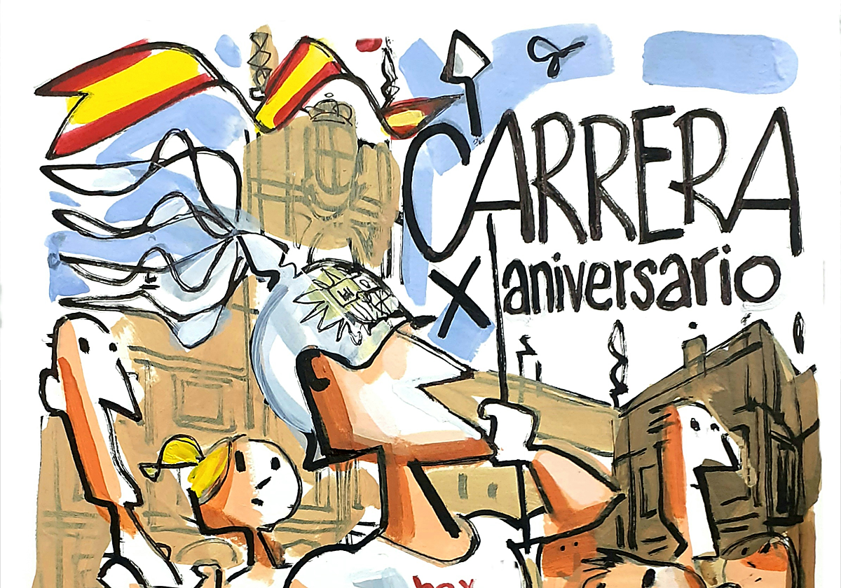 Cartel de la carrera popular por el décimo aniversario de la proclamación de Felipe VI