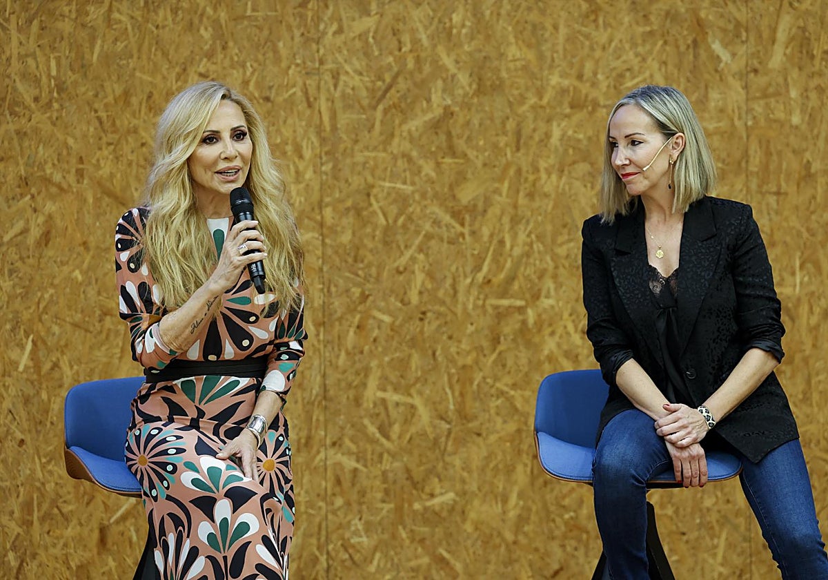 La cantante Marta Sánchez y la artista e hija de Nino Bravo, durante la rueda de prensa