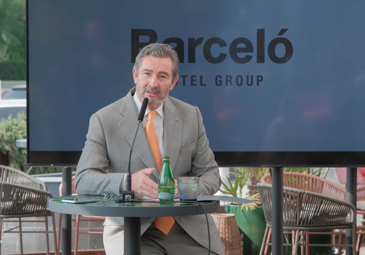 Gaspar Sáez, director general Sur de España en Barceló Hotel Group, en su comparecencia de este miércoles