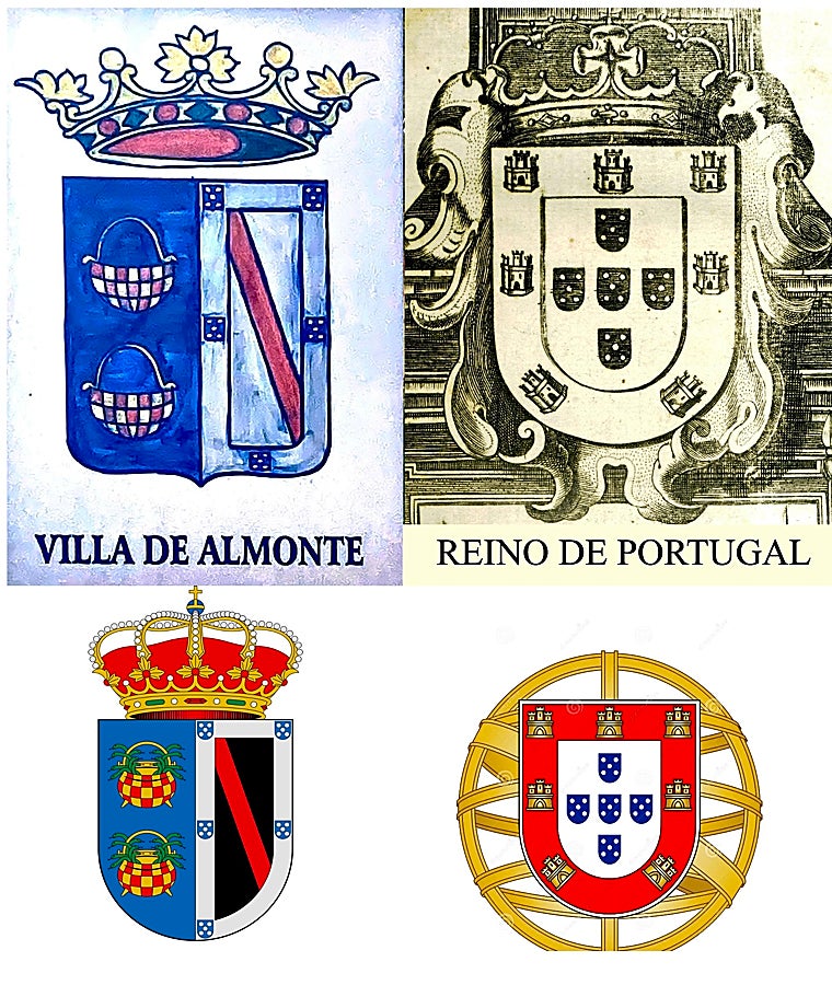 Escudos de Almonte y Portugal