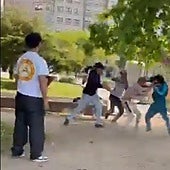 La pelea a cuchilladas entre jóvenes en un parque de Pontevedra: «Se la estaba clavando»