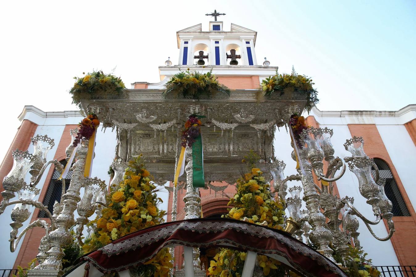 Primeros momentos de la peregrinación de la Hermandad del Rocío del Cerro del Águila
