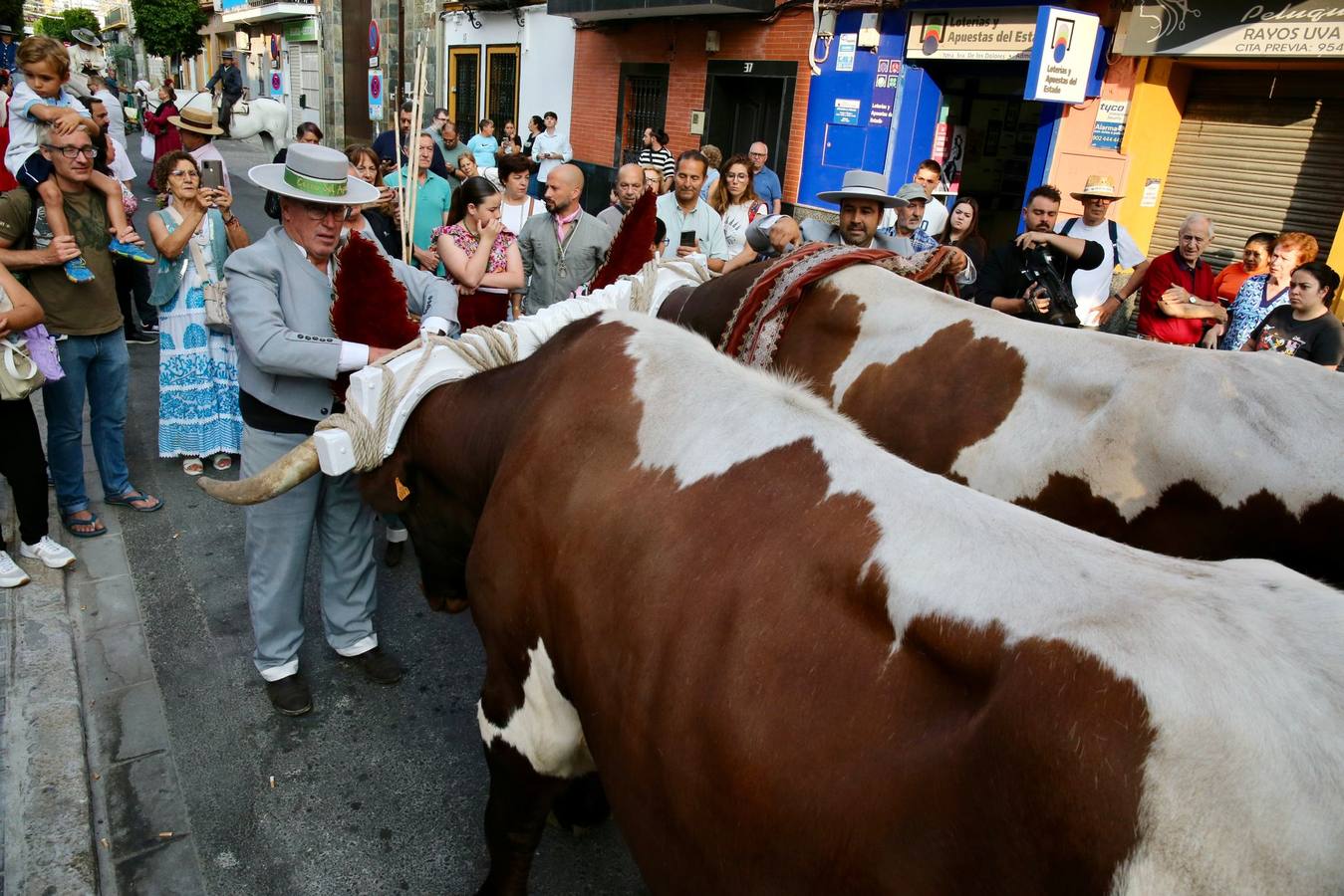 Primeros momentos de la peregrinación de la Hermandad del Rocío del Cerro del Águila