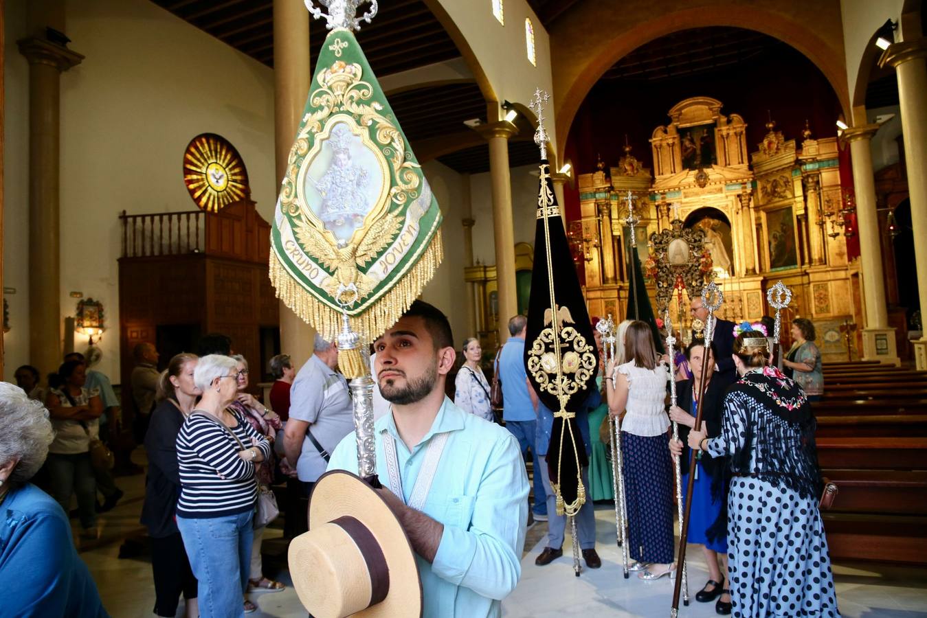 Primeros momentos de la peregrinación de la Hermandad del Rocío del Cerro del Águila