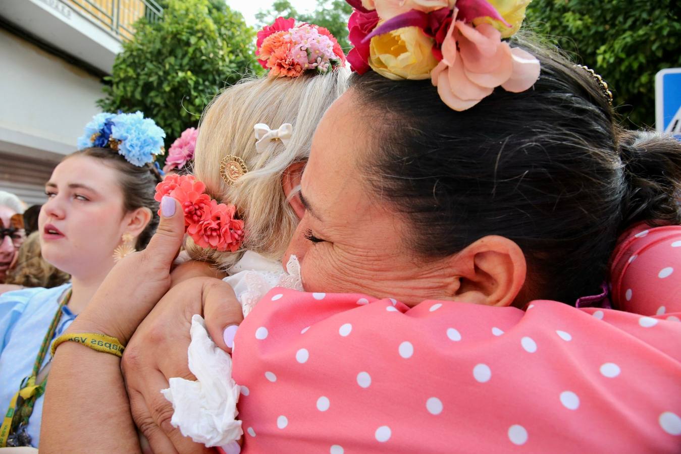 Primeros momentos de la peregrinación de la Hermandad del Rocío del Cerro del Águila
