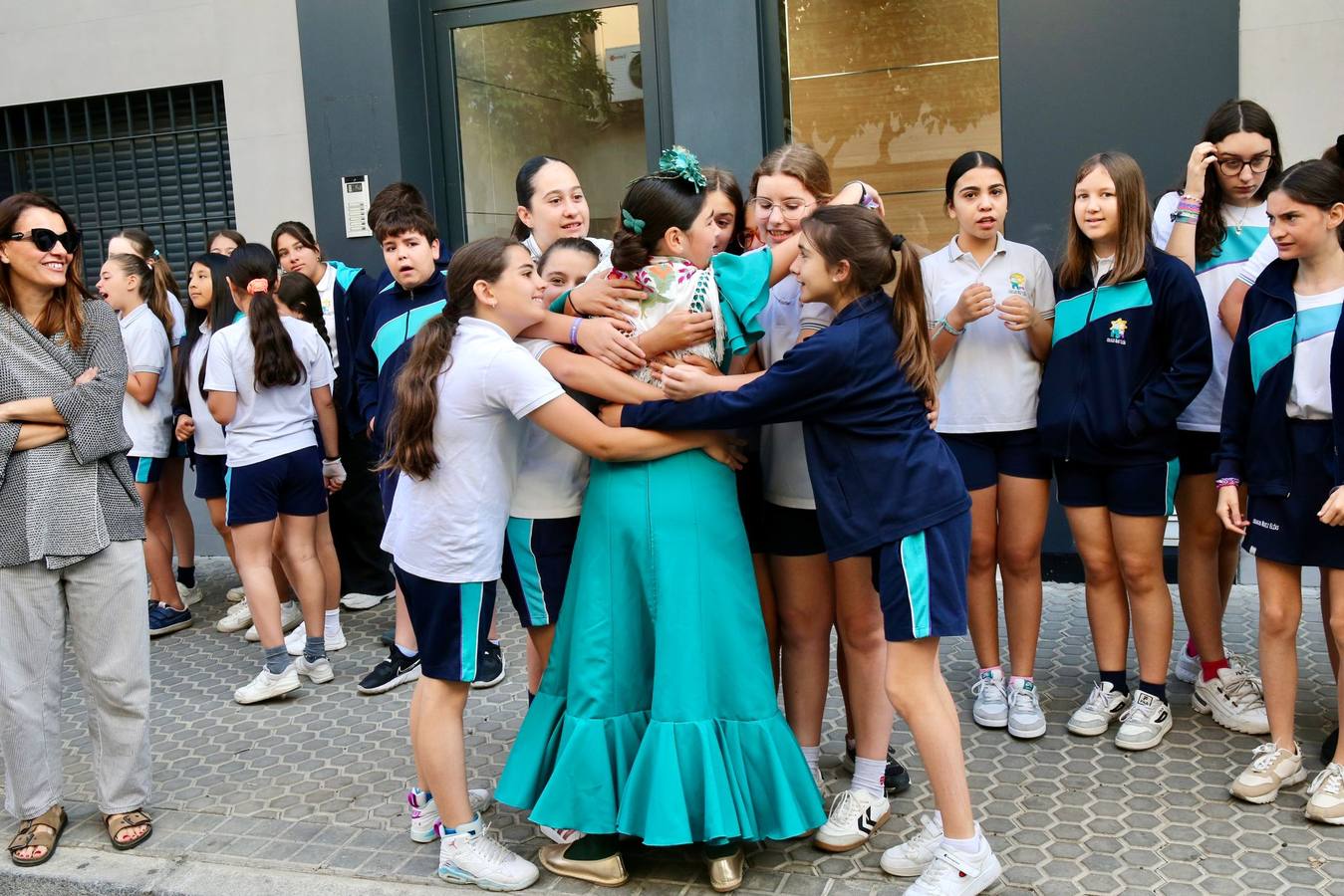 Primeros momentos de la peregrinación de la Hermandad del Rocío del Cerro del Águila
