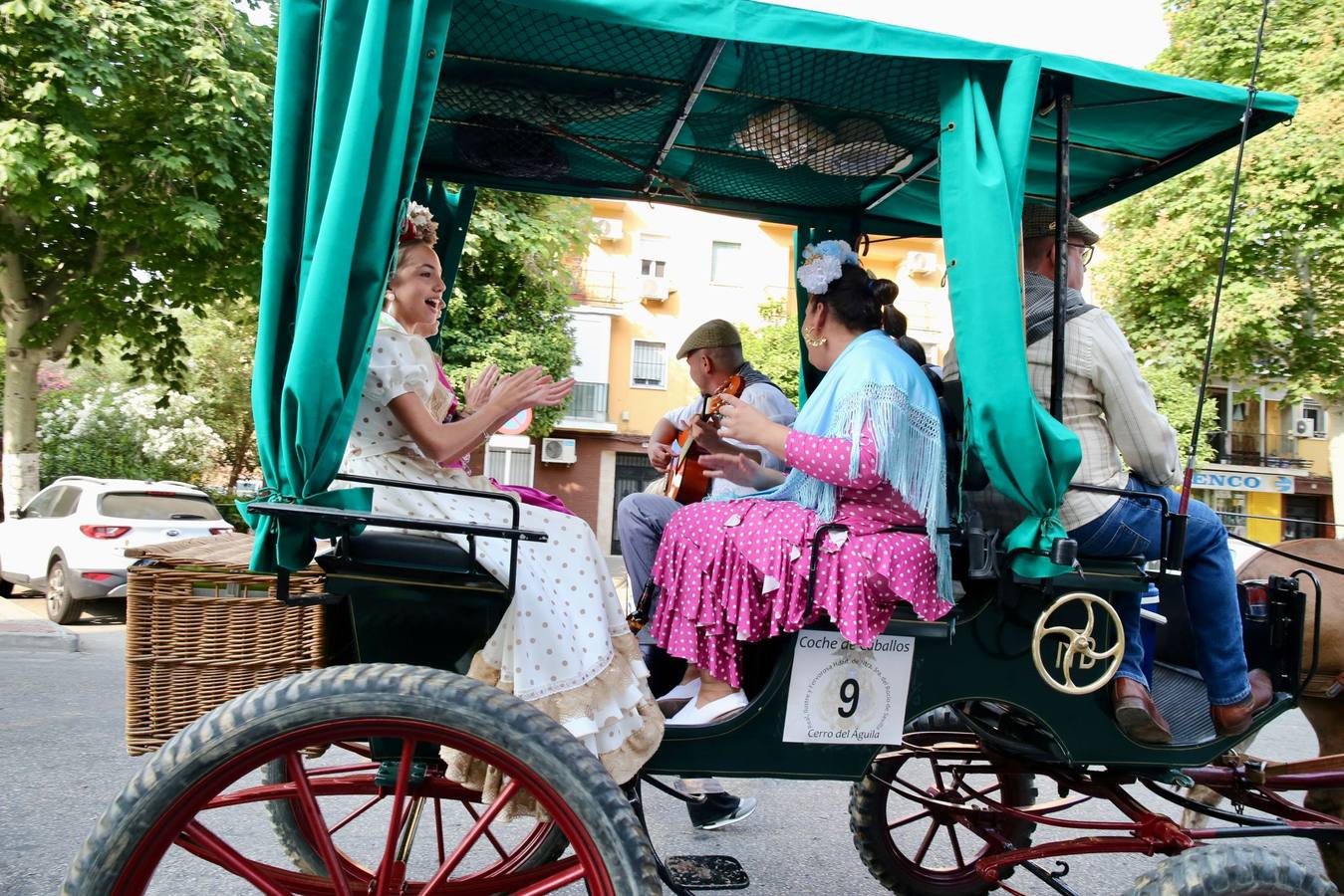 Primeros momentos de la peregrinación de la Hermandad del Rocío del Cerro del Águila