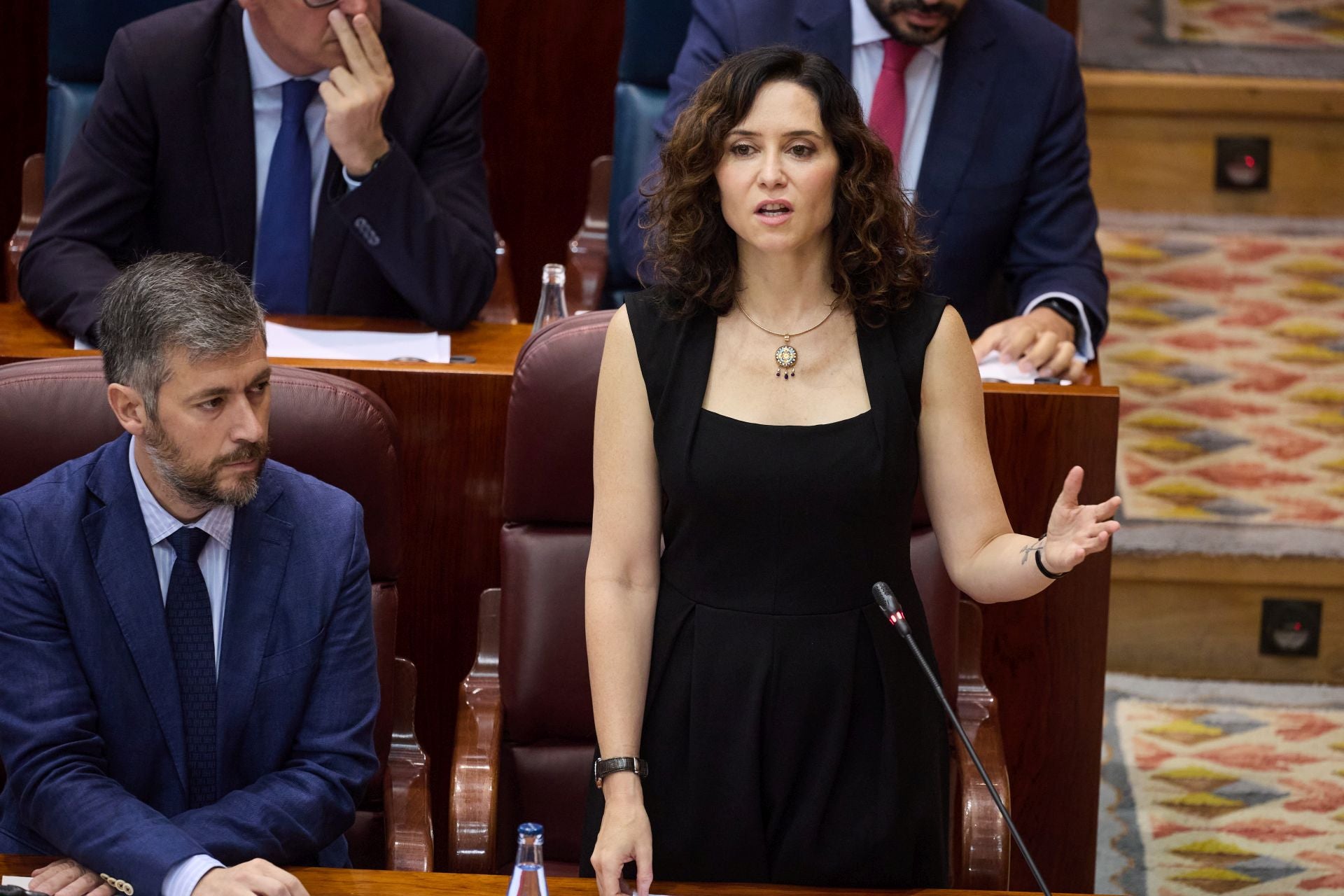 Isabel Díaz Ayuso, este jueves, en la Asamblea de Madrid